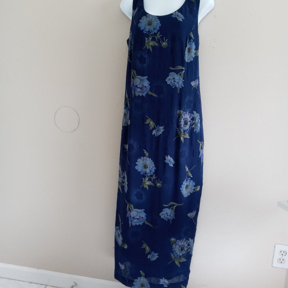 M.H.M. Sleeveless Blue Dress in Size 10